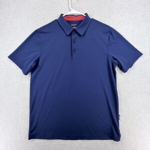G‎ Gradual Polo Shirt Mens Large Blue Performance Stretch Golf Athletic Wicking